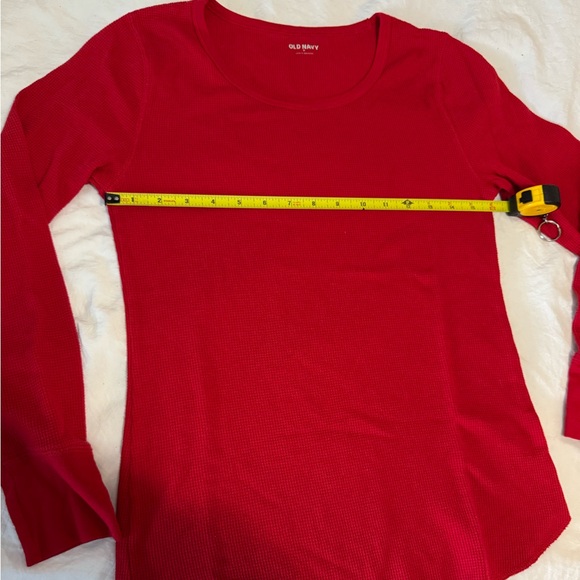 Old Navy Red Waffle Knit Long Sleeve T-Shirt - Picture 3 of 6